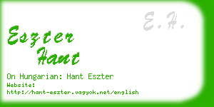 eszter hant business card